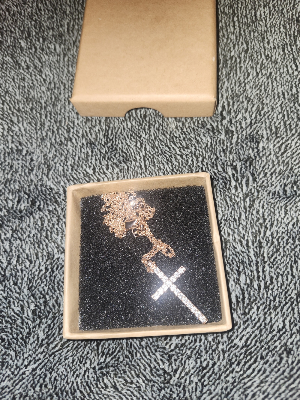 Rose Gold Cross Pendant Necklace